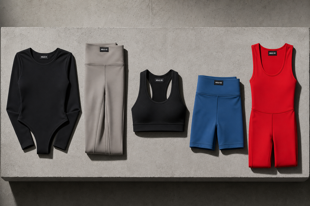 The HOLD garment system, laid out